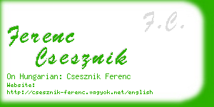 ferenc csesznik business card